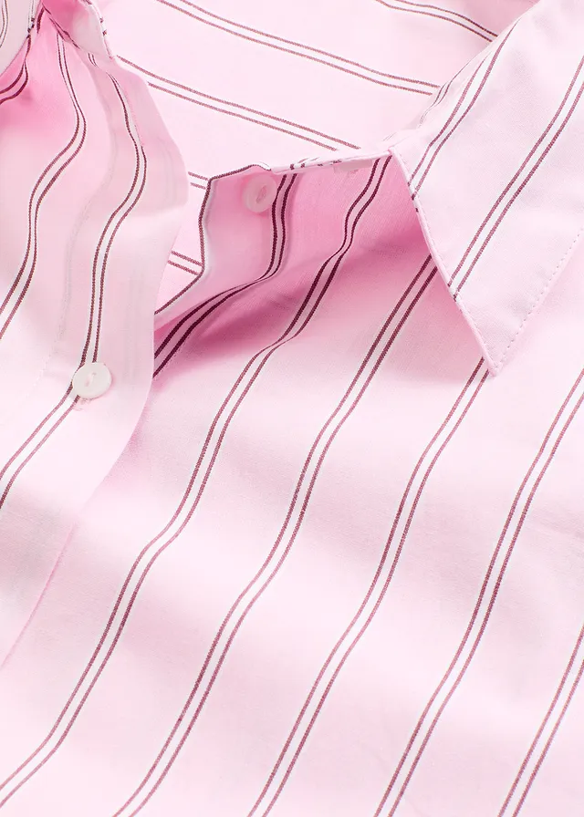 Overzised overhemdblouse van katoen • kristalroze gestreept • product-page.page-title-suffix
