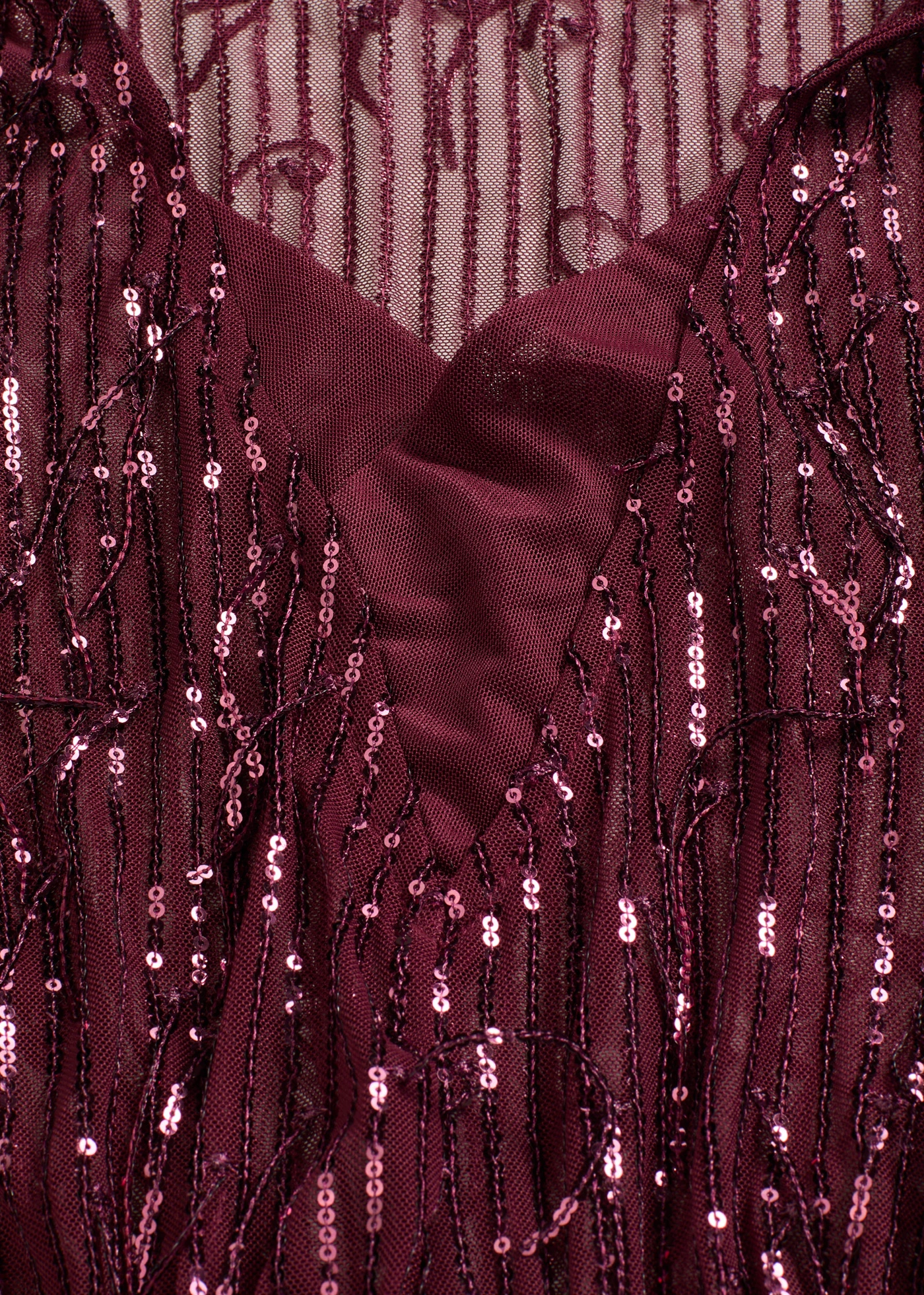 Blouse à sequins et franges • bordeaux • Boutique bonprix