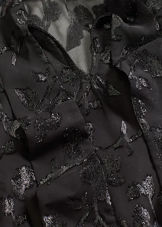 Bluză fără încheiere, cu broderie • negru • magazin bonprix