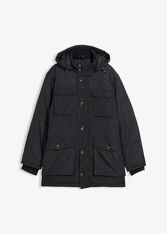 Parka rembourrée avec poches plaquées • noir • Boutique bonprix