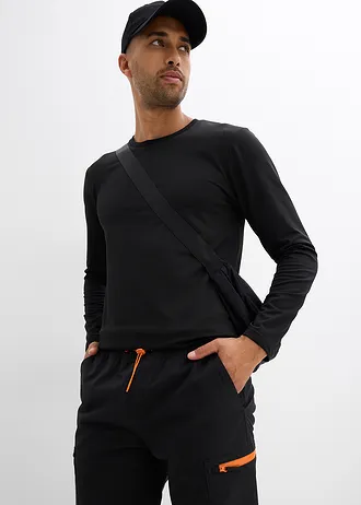 Pantalon cargo imperméable et chaud, coupe ample • noir • Boutique bonprix