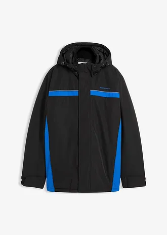 Parka imperméable en matière technique à capuche amovible