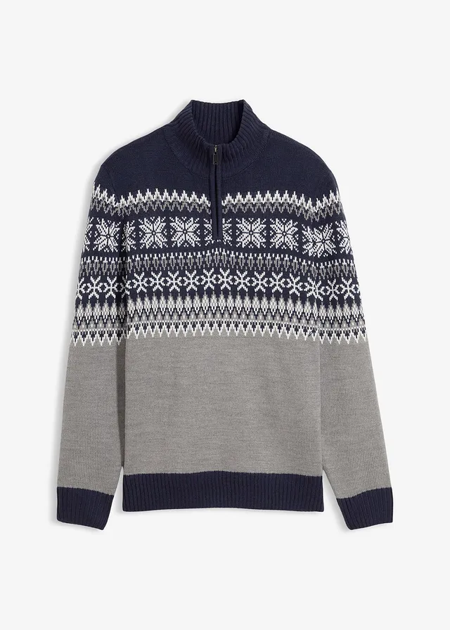 Pulover norvegian cu guler troyer