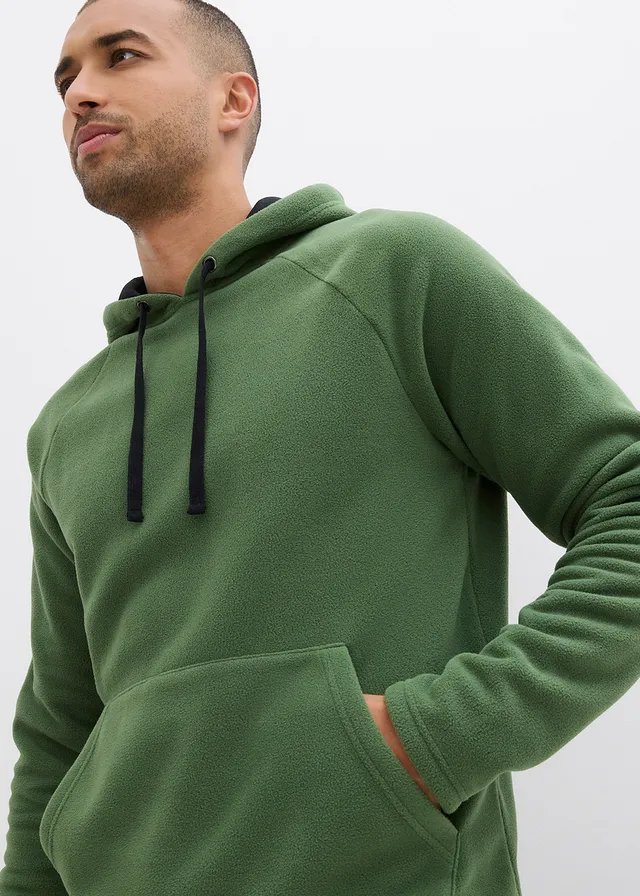 Zachte fleece trui met capuchon • mosgroen • product-page.page-title-suffix