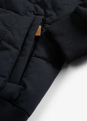 Pikowana bomberka ocieplana • czarny • sklep bonprix