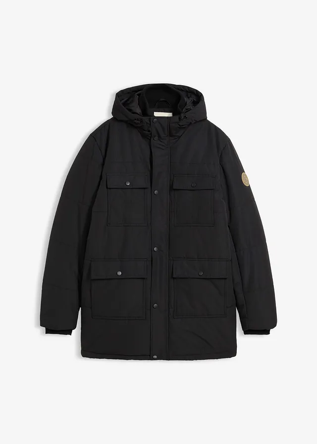 Outdoor parka met praktische zakken, waterafstotend, Kleur: zwart