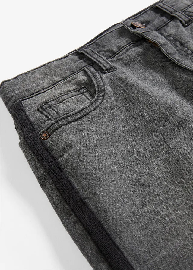 Jean thermique taille mi-haute, doublure jersey • gris denim-noir • product-page.page-title-suffix