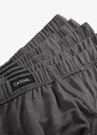 Lot de 5 slips Maxi coton • anthracite chiné • Boutique bonprix