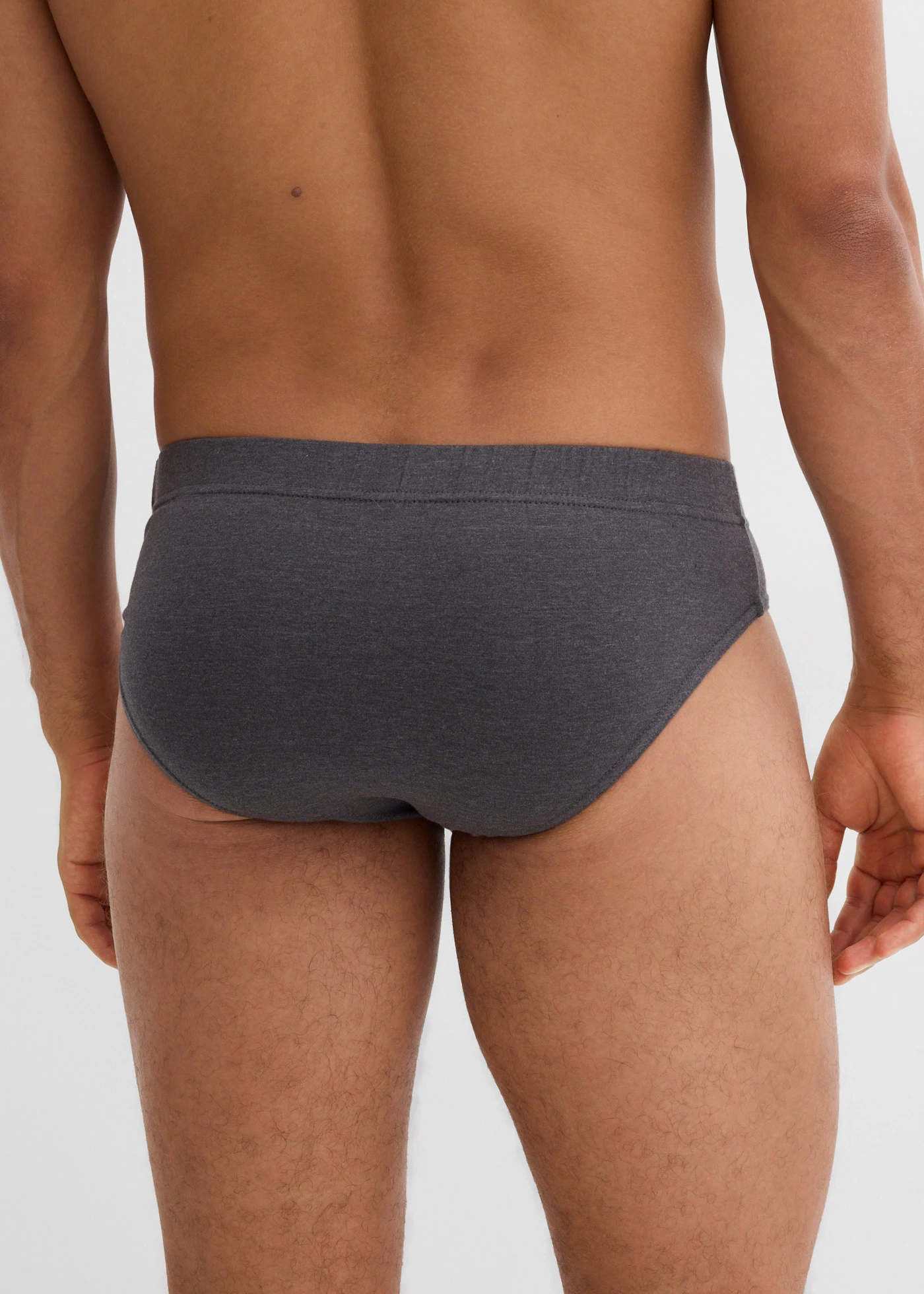 Maxislip met katoen (set van 5) • antraciet gemêleerd • bonprix online shop