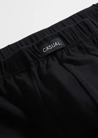 Chiloți boxer midi mulați, cu bumbac (set/5 buc.) • negru • magazin bonprix