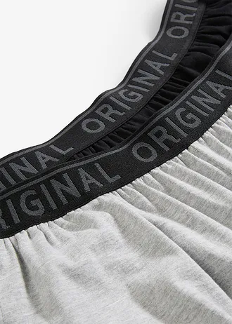 Pyžamové kalhoty z čisté bavlny (2 ks v balení) • černá + světle šedý melír • bonprix obchod