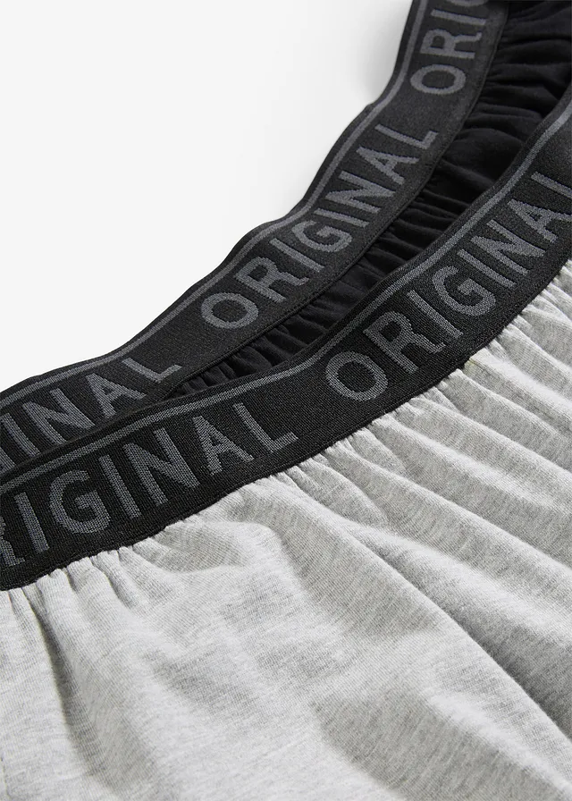 Lot de 2 pantalons de pyjama • gris clair chiné+noir • product-page.page-title-suffix