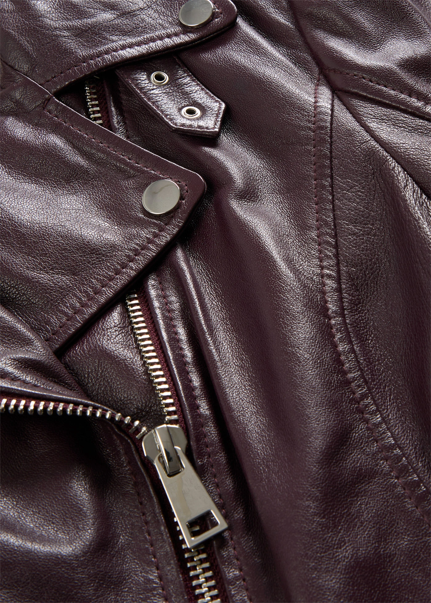Motorkářská bunda z napa jehnětiny • vínová • bonprix obchod