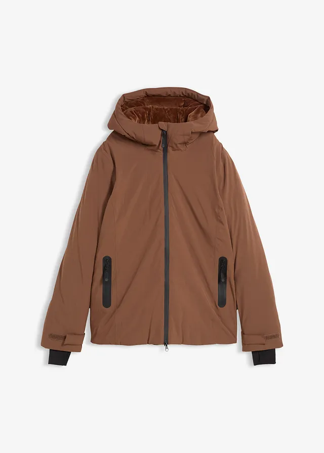 Ski-jas met sneeuwvanger • lichtbruin • bonprix online shop