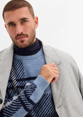 Trui • beige-blauw-donkerblauw geruit • bonprix online shop