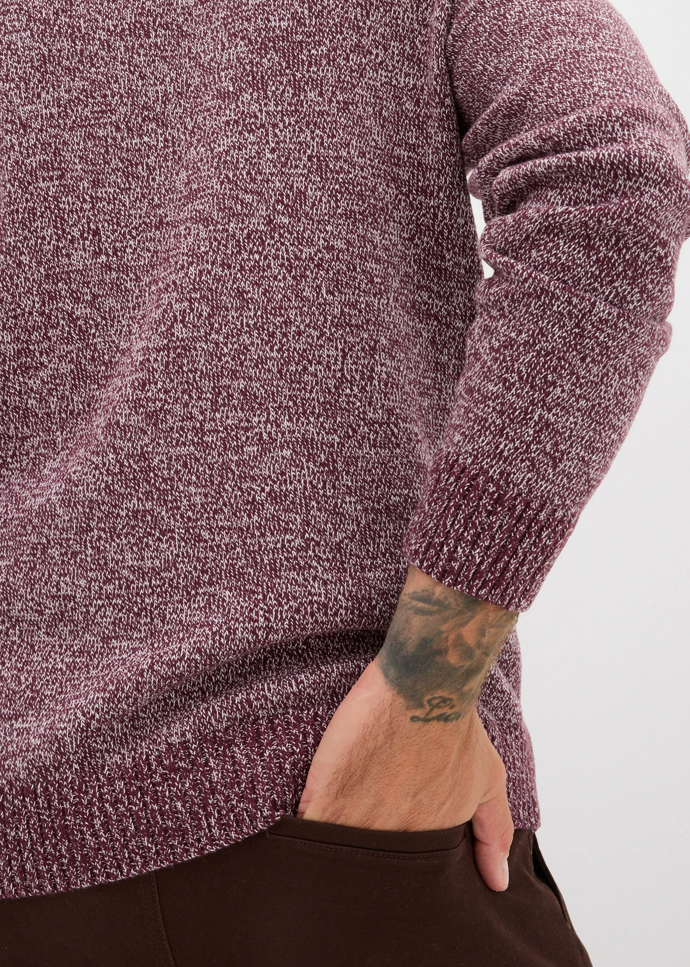 Coltrui met katoen • wijnrood-wit gemêleerd • bonprix online shop