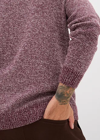 Coltrui met katoen • wijnrood-wit gemêleerd • bonprix online shop