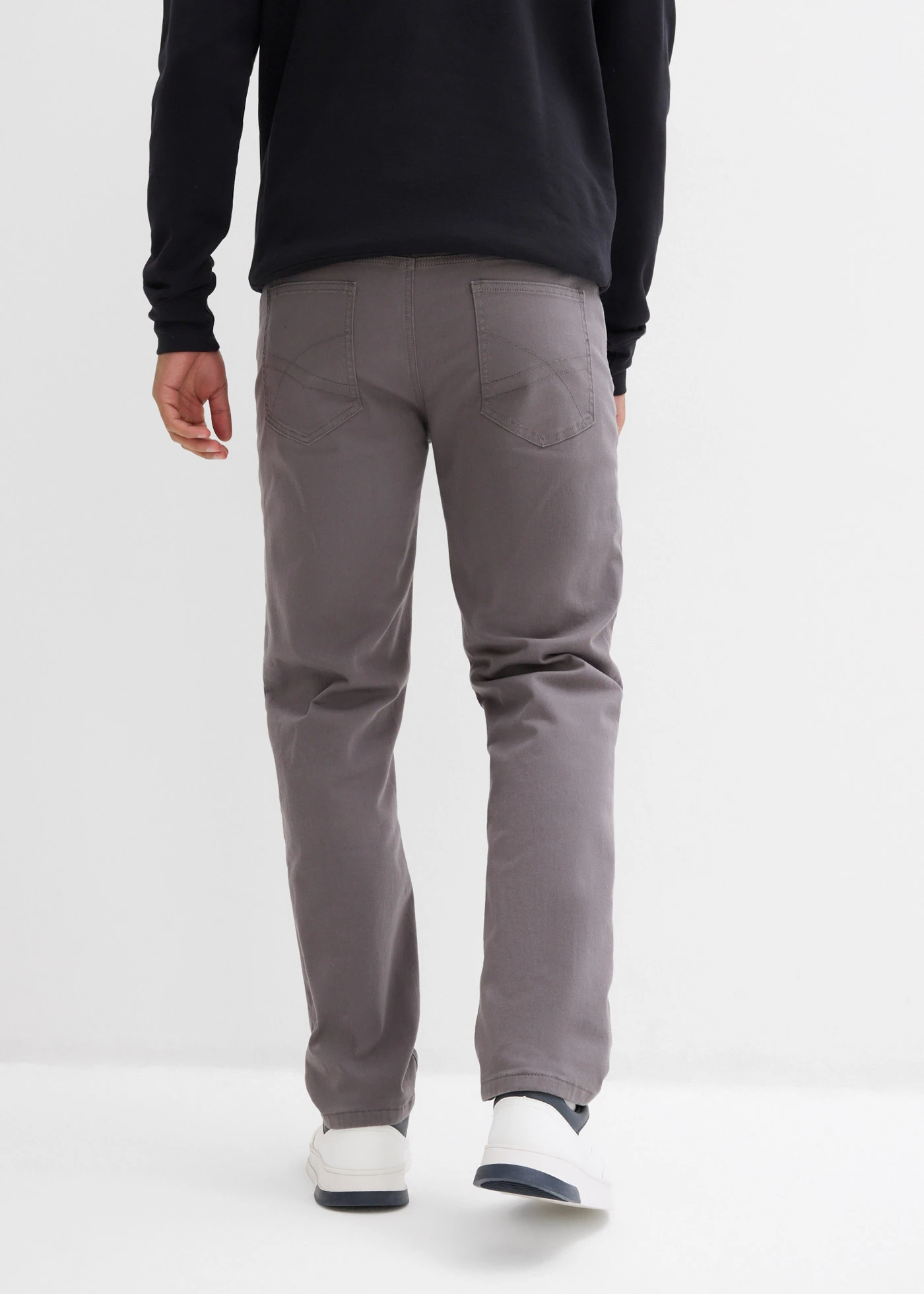 Regular fit stretch thermobroek, straight • rookgrijs • bonprix online shop