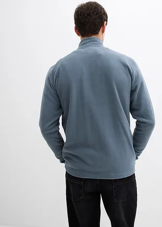 Zachte fleece vest met handige ritszakken, Kleur: grijs-zwart