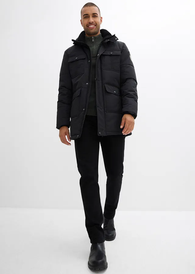 Outdoor parka met praktische zakken, waterafstotend, Kleur: zwart