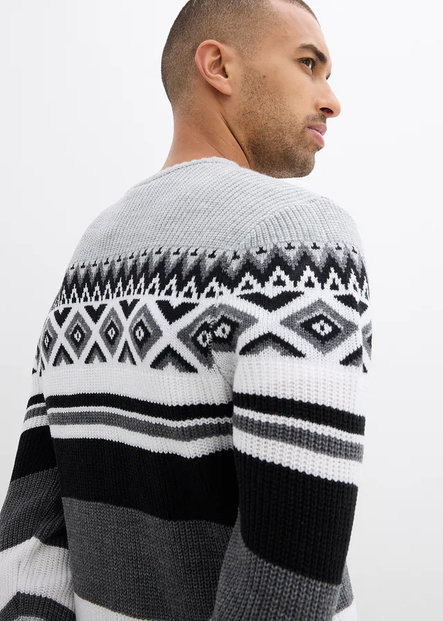 Pull norvégien • noir-gris chiné norvégien • product-page.page-title-suffix