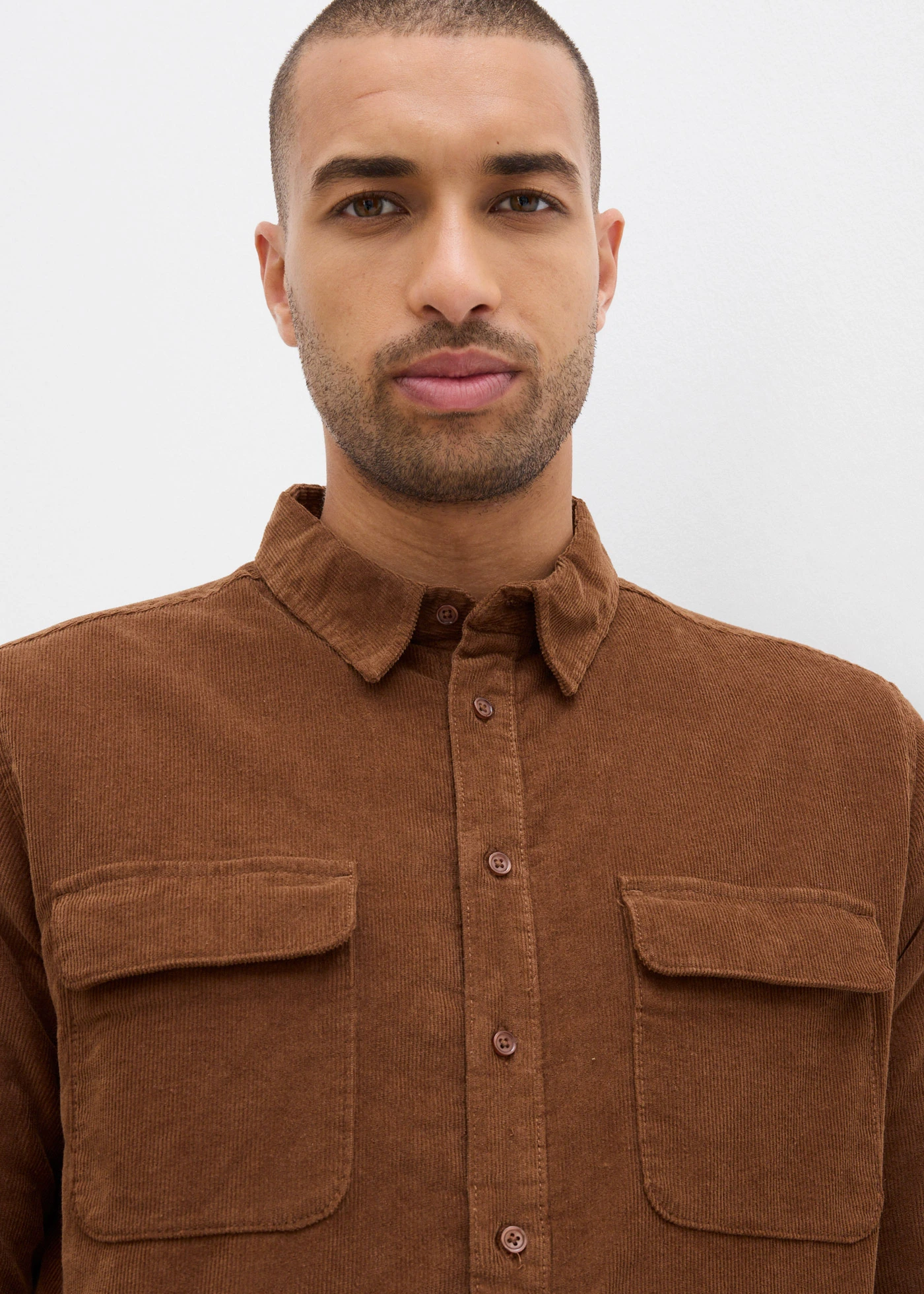 Thermo corduroy overhemd met stretch en warme fleece voering • pimentbruin • bonprix online shop