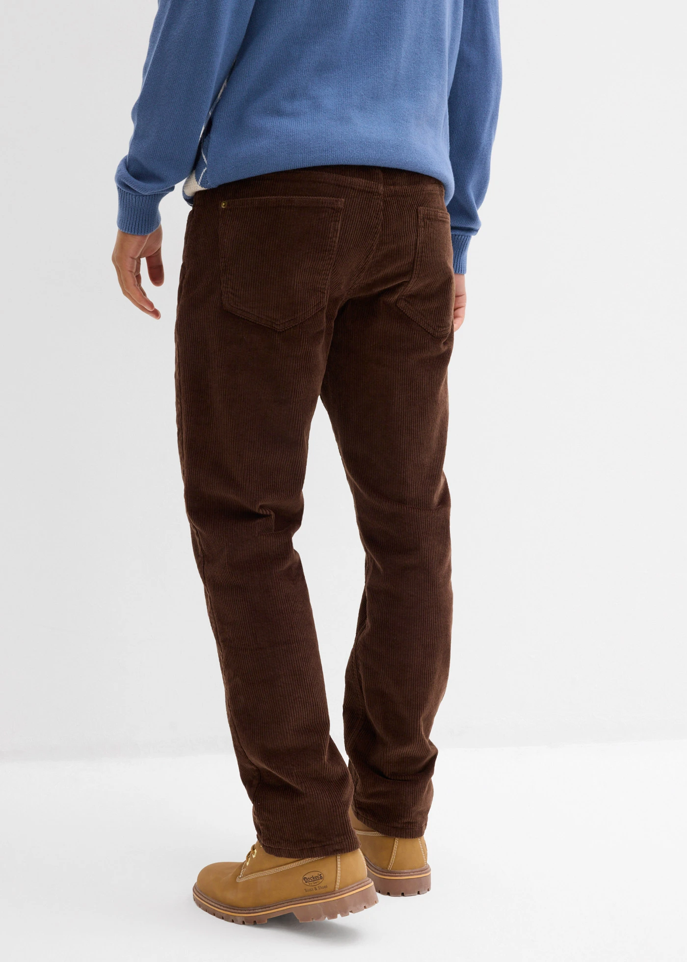 Relexed fit corduroy thermobroek, straight • bruin • bonprix online shop