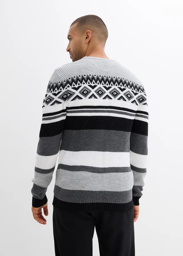 Pull norvégien, Couleur: noir-gris chiné norvégien