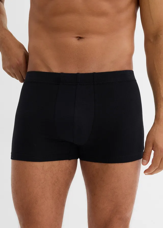 Nauwsluitende boxershorts van katoen (10 stuks), Kleur: zwart