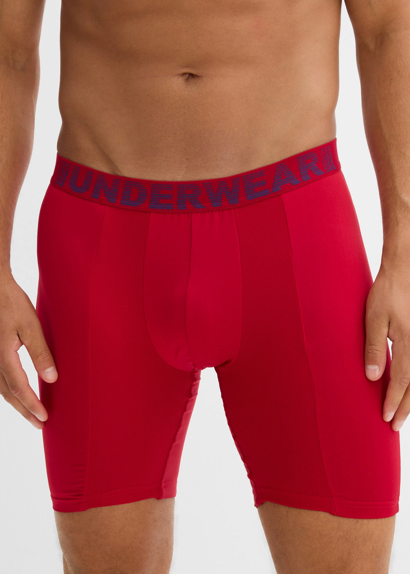 Lot de 2 boxers longs • indigo + rouge piment • Boutique bonprix