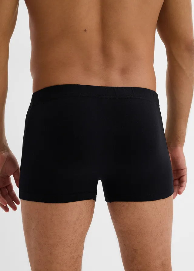 Nauwsluitende boxershorts van katoen (10 stuks), Kleur: zwart