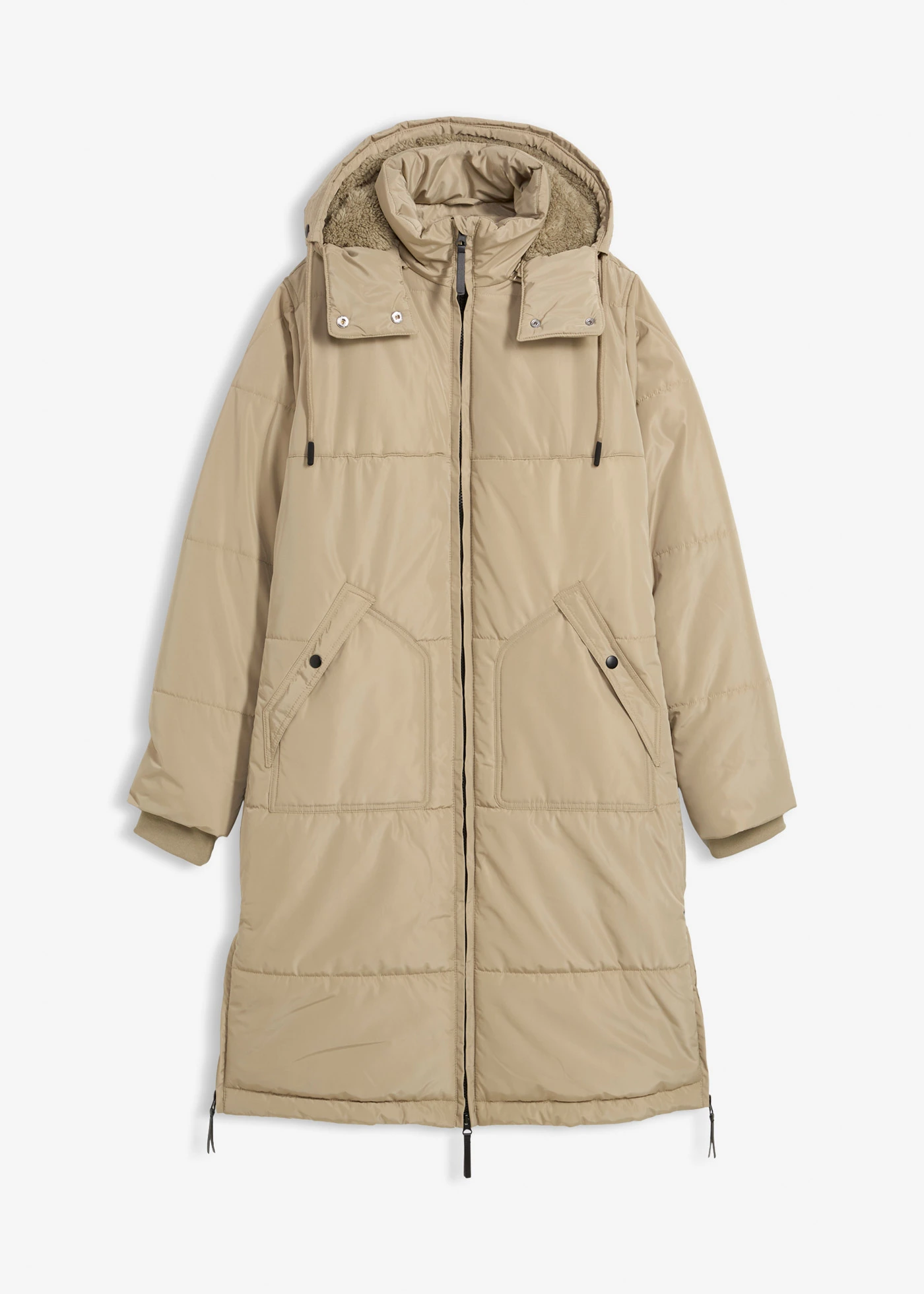 Płaszcz pikowany • khaki • sklep bonprix