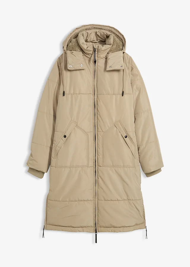 Płaszcz pikowany • khaki • sklep bonprix