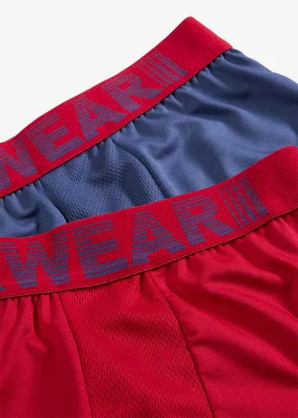 Dlouhé přiléhavé boxerky (2 ks v balení) • červená čili + indigo • bonprix obchod