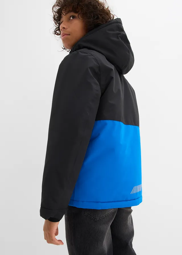 Waterdichte ski-jas, warm gevoerd • zwart - azuurblauw • product-page.page-title-suffix
