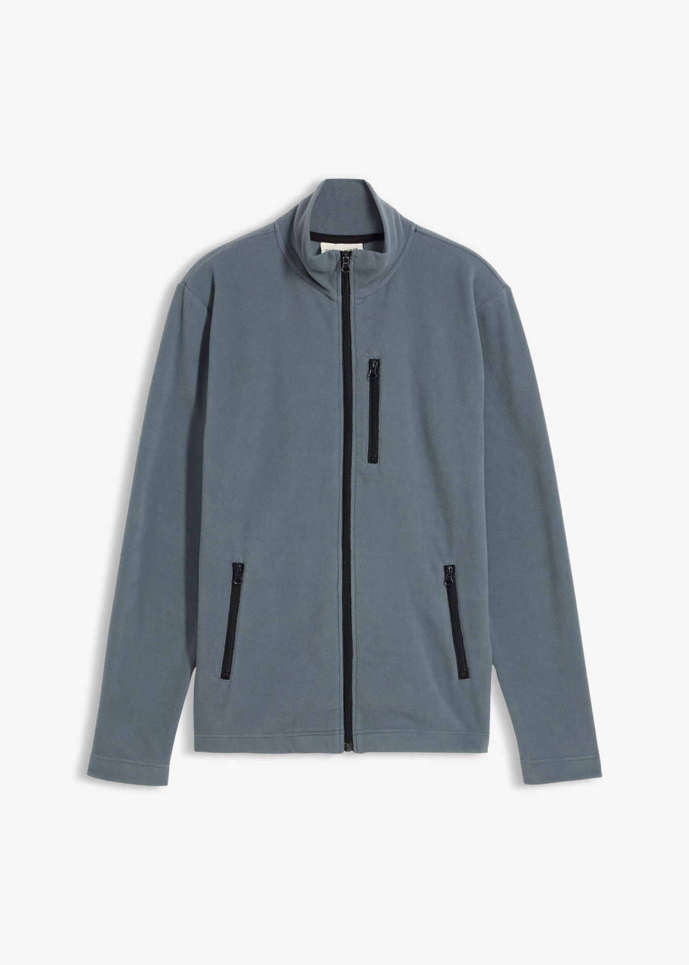 Veste polaire douce avec poches zippées pratiques • gris-noir • Boutique bonprix