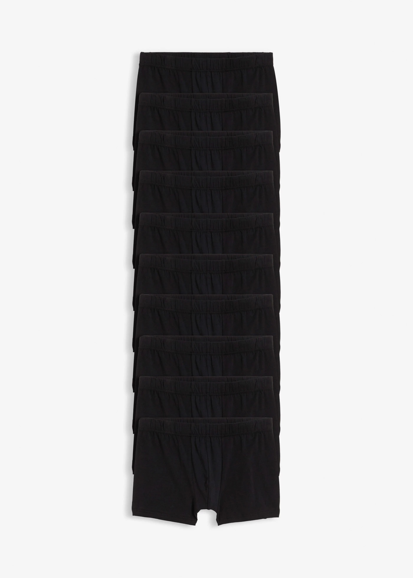 Bokszeralsó, szűk fazon, pamuttal (10 db-os csomag) • fekete • bonprix áruház