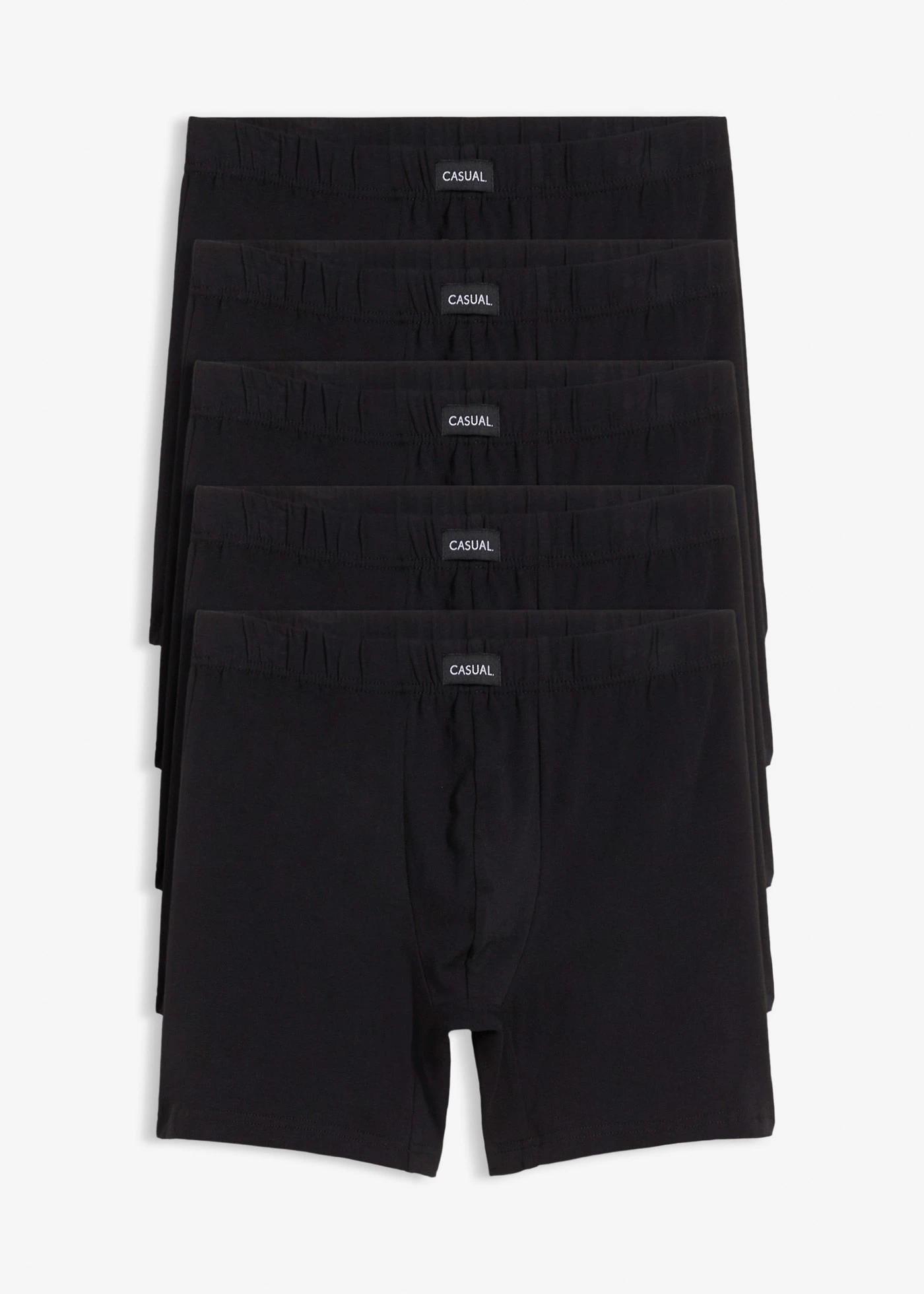 Lot de 5 boxers Midi coton • noir • Boutique bonprix