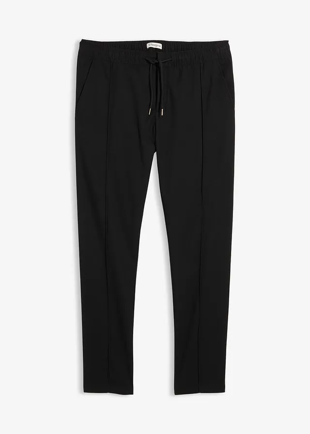 Pantalon jogger aspect laine, regular • noir • Boutique bonprix