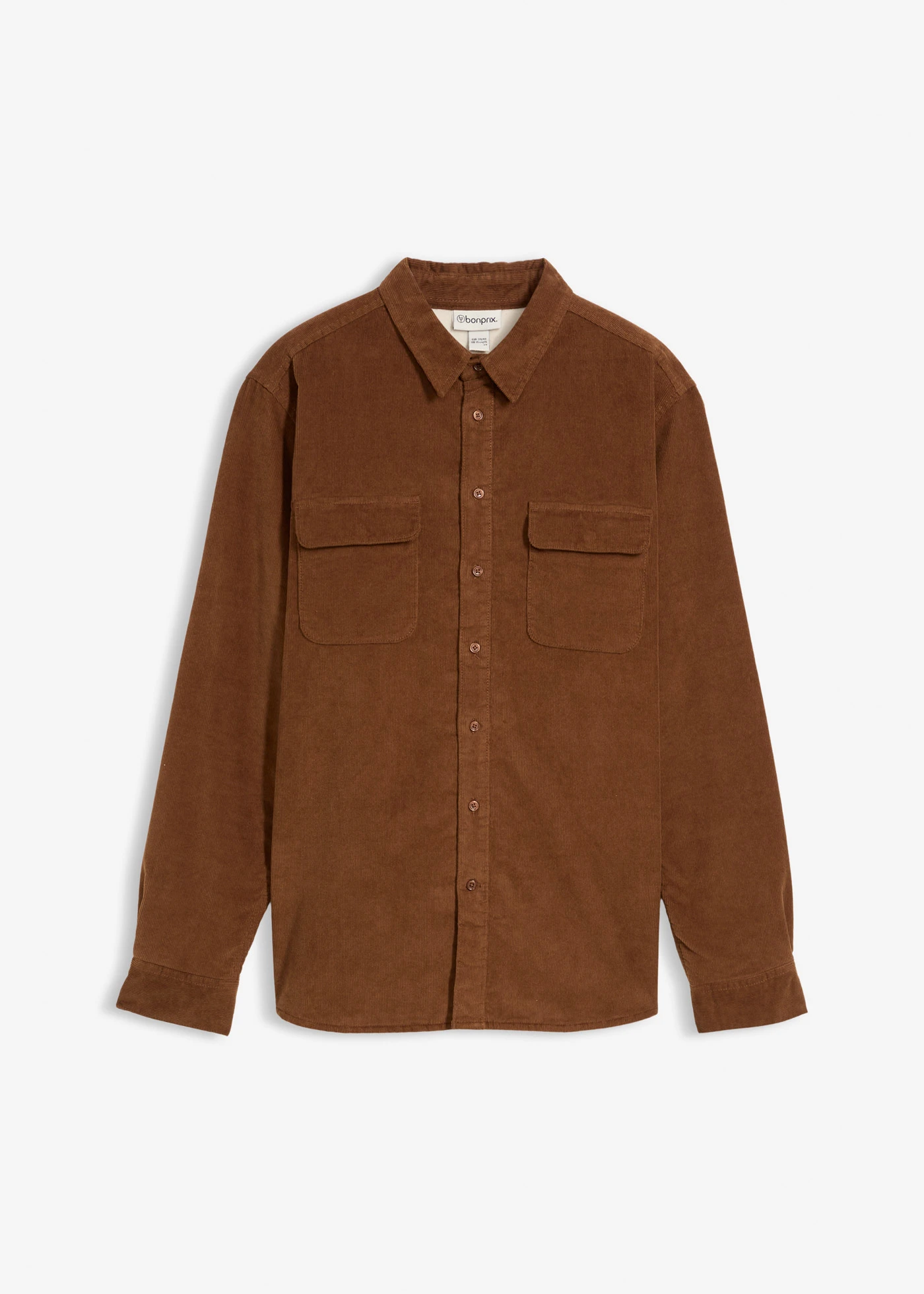 Thermo corduroy overhemd met stretch en warme fleece voering • pimentbruin • bonprix online shop