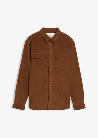 Chemise en velours côtelé extensible avec doublure polaire