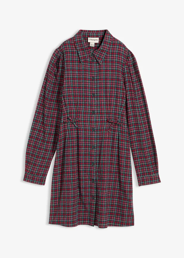 Rochie-cămașă din flanel