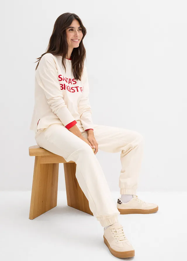 Pantalon de jogging 100% coton • beige naturel • product-page.page-title-suffix