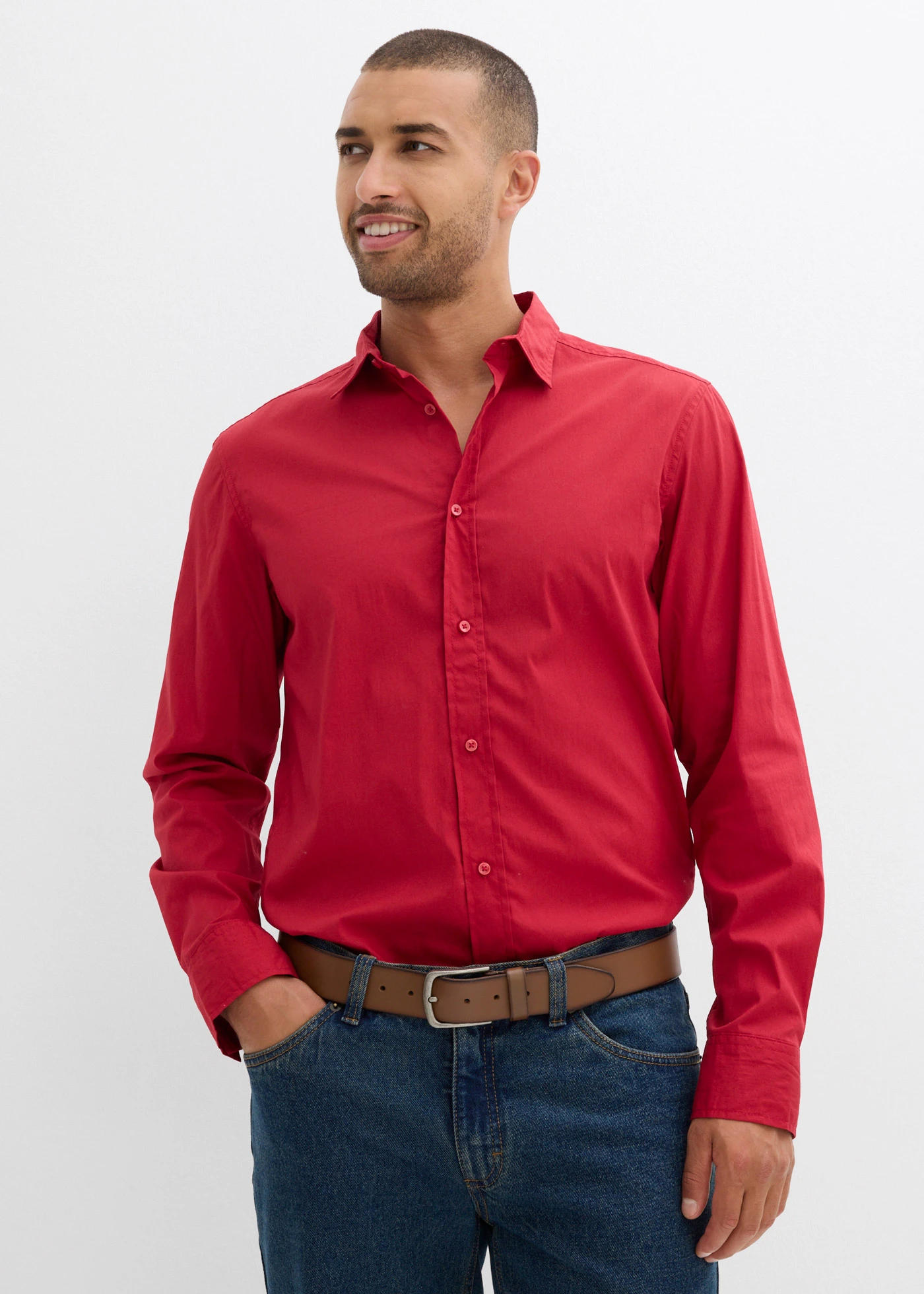 Biznis košeľa, Slim Fit • čili červená • obchod bonprix