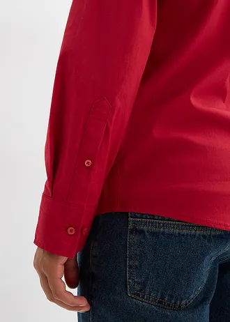 Cămașă stretch de business cu bumbac, Slim Fit • roșu chili • magazin bonprix