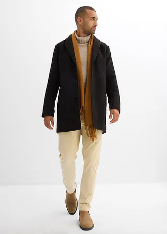 Manteau court • marron foncé chiné • Boutique bonprix