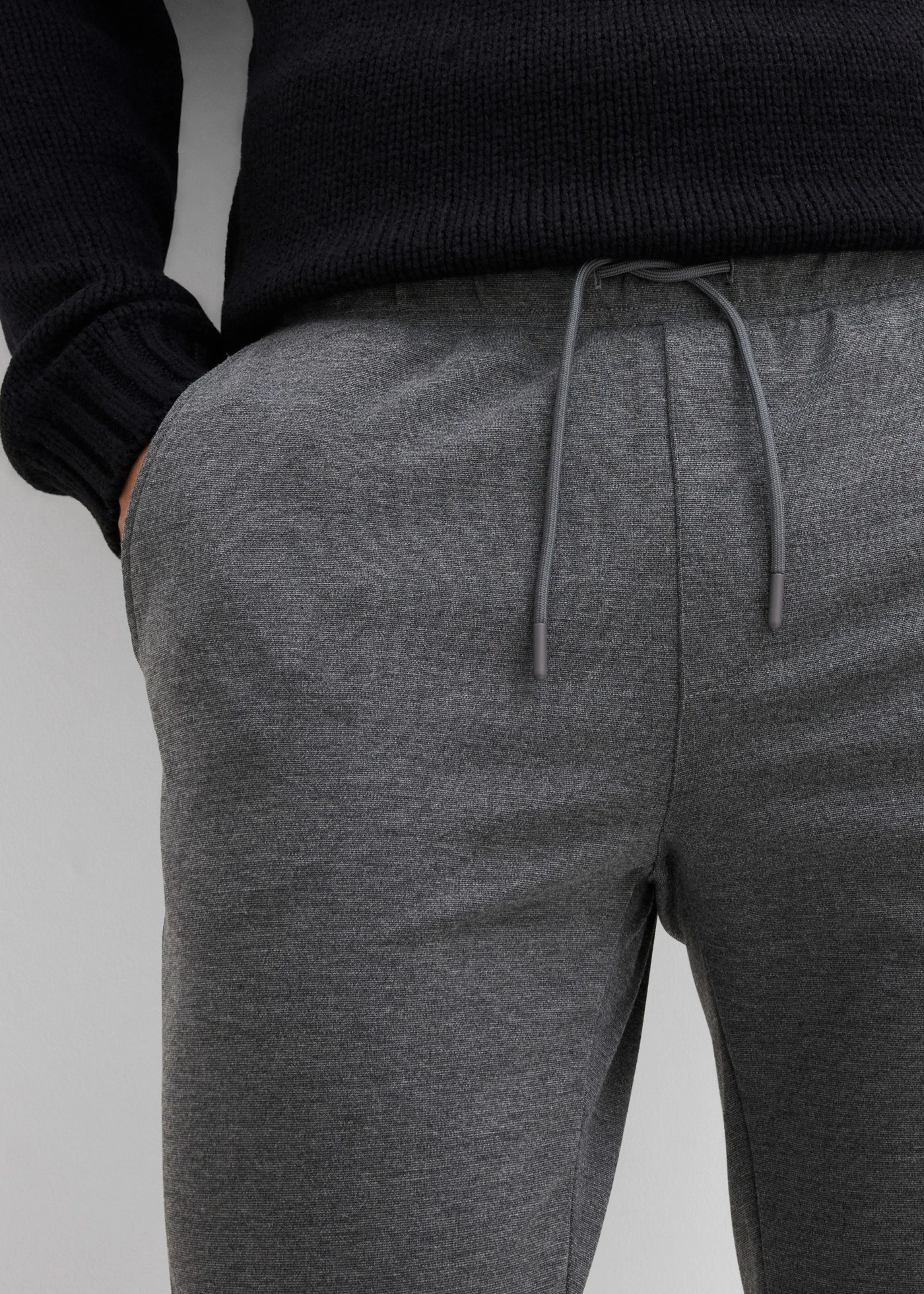 Pantalon Slim Fit à taille confortable, très extensible • gris chiné • Boutique bonprix