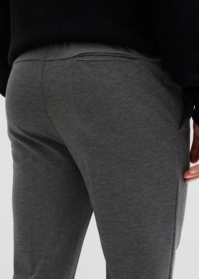 Pantalon slim, élastiqué et élégant • gris chiné • product-page.page-title-suffix