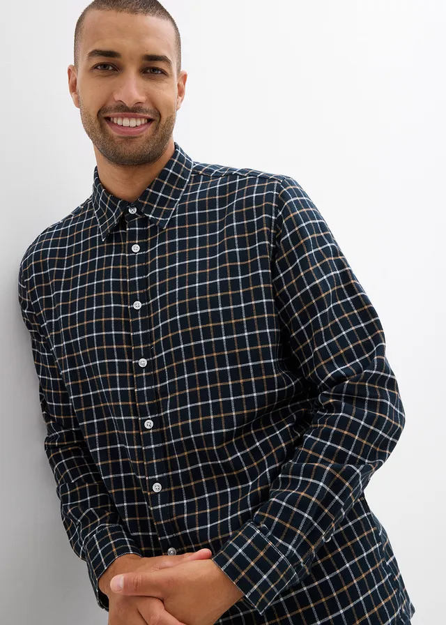 Chemise en flanelle 100% coton • anthracite foncé carreaux • product-page.page-title-suffix