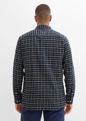 Chemise en flanelle 100% coton • anthracite foncé carreaux • Boutique bonprix